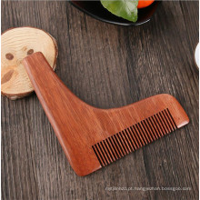 Amazon sandalwood barba moldar pente de cabelo ferramenta de madeira